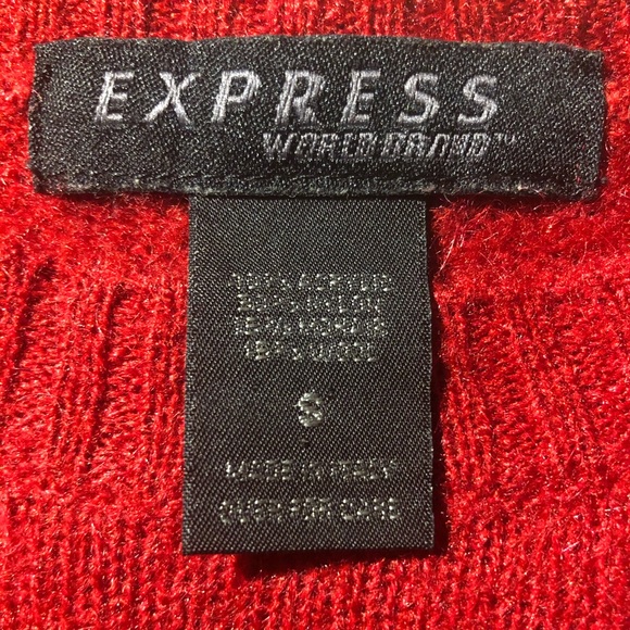 Express Red Wool Blend Sweater - Picture 4 of 4